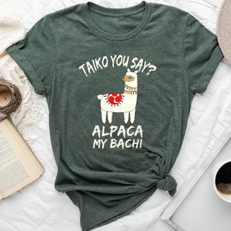 Taiko Alpaca Llama Bachi Pun Practice Group Bella Canvas T-shirt | Mazezy UK