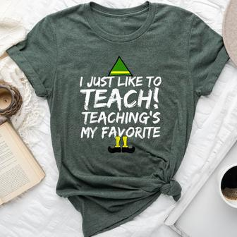 Teacher Christmas Teaching Is My Favorite Bella Canvas T-shirt | Mazezy