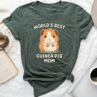 World's Best Guinea Pig Mom Mama Bella Canvas T-shirt | Mazezy