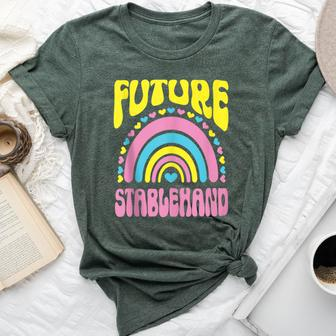 Future Stablehand Bright Retro Rainbow Occupation Bella Canvas T-shirt | Mazezy