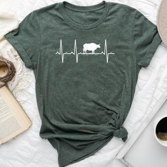 Gaur Heartbeat For Indian Bison Ox Lover Bella Canvas T-shirt | Mazezy