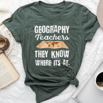 For A Geography Teacher Cartography Bella Canvas T-shirt | Mazezy DE