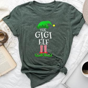 Gigi Elf Matching Family Group Christmas Party Pajama Bella Canvas T-shirt - Monsterry AU