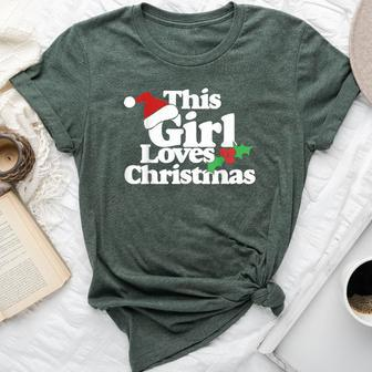 This Girl Loves Christmas Cute Xmas Party Bella Canvas T-shirt - Monsterry UK