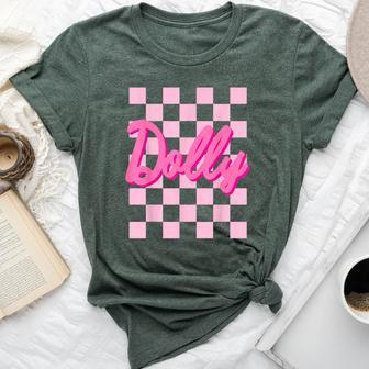 Girl Retro Dolly First Name Personalized Groovy Birthday Bella Canvas T-shirt - Monsterry AU