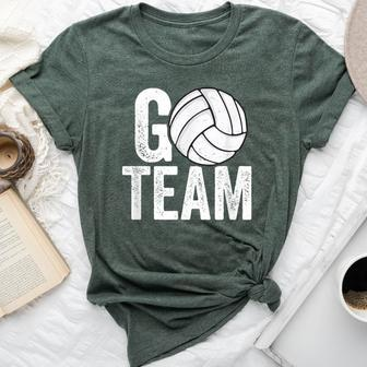 Go Team Volleyball Player Team Coach Mom Dad Family Bella Canvas T-shirt | Mazezy
