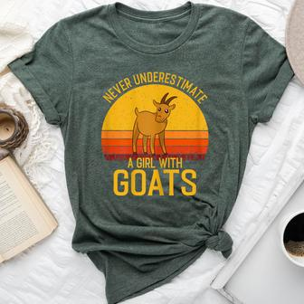 Goat Never Underestimate A Girl With A Goats Bella Canvas T-shirt - Monsterry