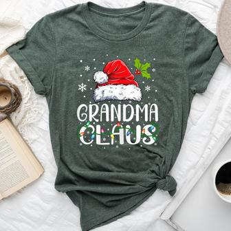 Grandma Claus Xmas Santa Matching Family Christmas Pajamas Bella Canvas T-shirt - Seseable