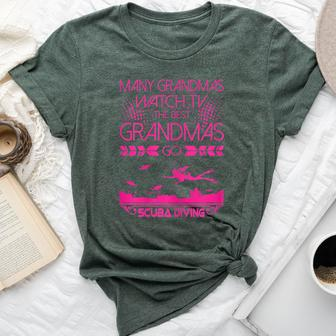 Many Grandmas Watch Tv Best Go Scuba Diving Outdoors Bella Canvas T-shirt | Mazezy