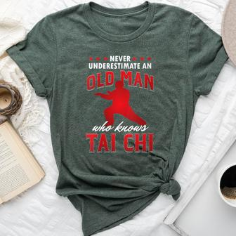 Grandpa Never Underestimate An Old Man Who Knows Tai Chi Bella Canvas T-shirt - Seseable