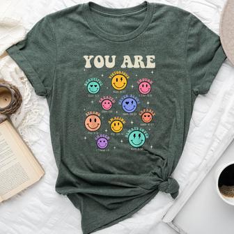 Groovy You Are Bible Verse Smile Face Religious Christian Bella Canvas T-shirt - Monsterry DE