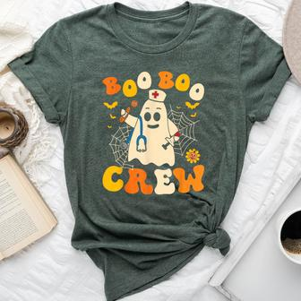 Groovy Boo Crew Nurse Ghost Halloween Nurse Bella Canvas T-shirt - Thegiftio UK