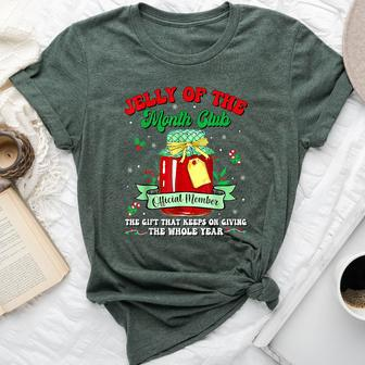 Groovy Christmas Jelly Of The Month Club Vacation Xmas Pjs Bella Canvas T-shirt - Seseable