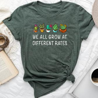 We All Grow At Different Rates Teacher Special Education Bella Canvas T-shirt | Mazezy
