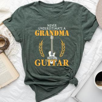 Guitar Grandma Never Underestimate A Grandma Bella Canvas T-shirt - Seseable