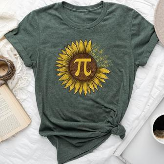 Happy Pi Day Sunflower Lovers Pi Day Number Symbol Math Bella Canvas T-shirt | Mazezy