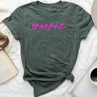 Hmfic With Bright Pink Head Mother Fucker In Charge Bella Canvas T-shirt | Mazezy