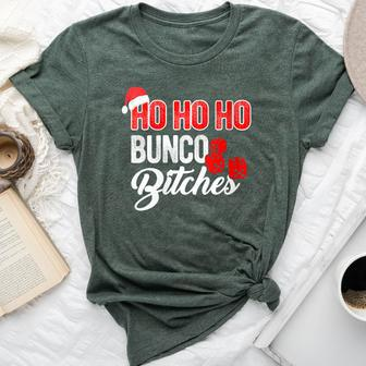 Ho Ho Ho Bunco Bitches Sassy Bunco Christmas Saying Bella Canvas T-shirt - Seseable