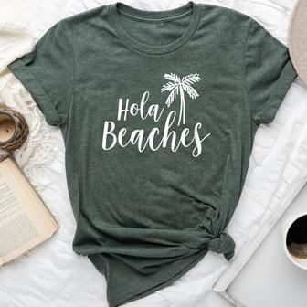 Hola Beaches Vacation T Beach For Cute Bella Canvas T-shirt | Mazezy