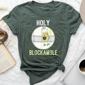 Holy Blockamole Volleyball Block Avocado N Girls Bella Canvas T-shirt | Mazezy