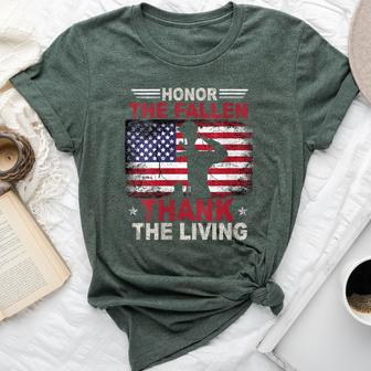 Honor The Fallen Veteran Themed Military Support Veteran Day Bella Canvas T-shirt - Monsterry AU