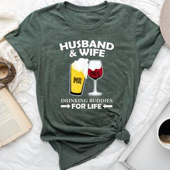 Husband And Wife Drinking Buddies For Life Bella Canvas T-shirt - Seseable