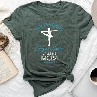 Ice Skating Mom T For Proud Mother Figure Skate Bella Canvas T-shirt | Mazezy