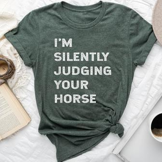 I'm Silently Judging Your Horse Owner Lover Groom Quote Joke Bella Canvas T-shirt | Mazezy DE
