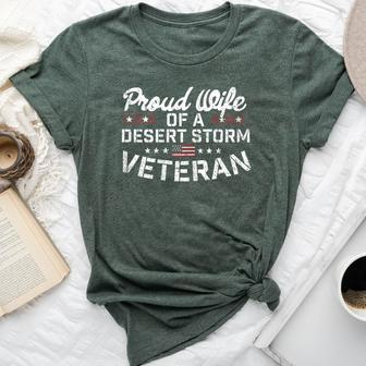 Iraq Military Proud Wife Of A Desert Storm Veteran Bella Canvas T-shirt | Mazezy