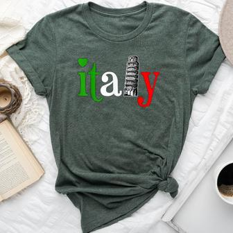 Italy Lovers Italian Flag Italia For MenWomenYouthKid Bella Canvas T-shirt | Mazezy