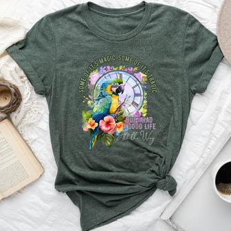 Some Of It's Magic Some Of It's Tragic Parrot Groovy Bella Canvas T-shirt - Thegiftio UK