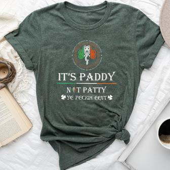It's Paddy Not Patty Ye Feckin Eejit St Patrick's Day Bella Canvas T-shirt | Mazezy