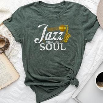 Jazz Music For Jazz Lovers Saxophone Bella Canvas T-shirt | Mazezy