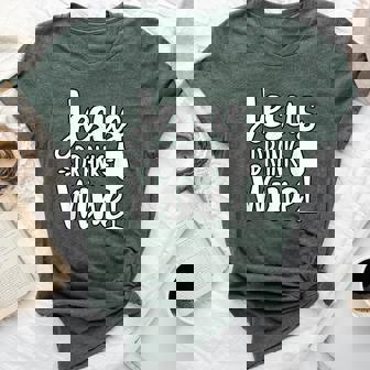 Jesus Drank Wine White With A Silhouette Of The Wine Glass Bella Canvas T-shirt | Mazezy