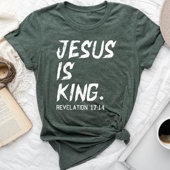 Jesus Is King Christmas Revelation Bible Religious Christian Bella Canvas T-shirt - Thegiftio UK