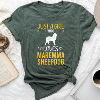 Just A Girl Who Loves Maremma Sheepdog Dog Lover Bella Canvas T-shirt | Mazezy