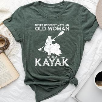 Kayaking Never Underestimate An Old Woman With A Kayak Bella Canvas T-shirt - Monsterry UK
