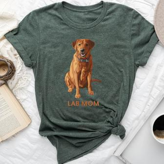 Lab Mom Fox Red Labrador Retriever Dog Lover Bella Canvas T-shirt | Mazezy