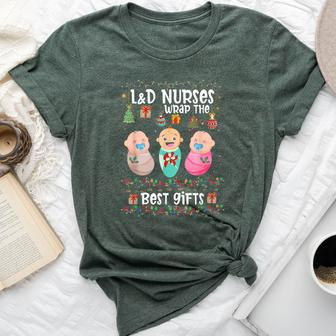 L&D Labor And Delivery Nurses Wrap The Best Christmas Bella Canvas T-shirt | Seseable CA