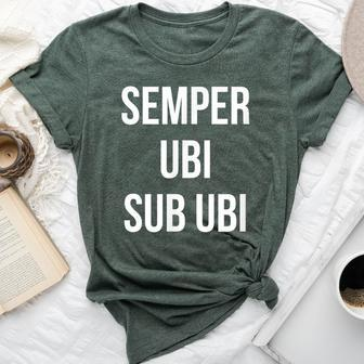 Latin Teacher Semper Ubi Sub Ubi Bella Canvas T-shirt | Mazezy