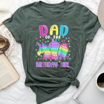 Let's Pop-It Dad Of The Birthday Girl Pop-It Bella Canvas T-shirt - Monsterry