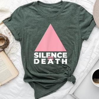 Lgbtq Gay Pride Equality Silence Death Bella Canvas T-shirt | Mazezy