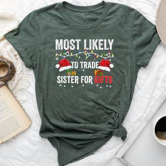 Most Likely To Shake Trade Sister For Christmas Bella Canvas T-shirt - Monsterry CA