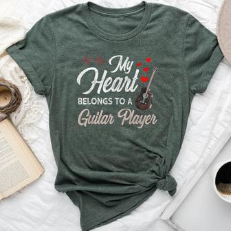 I Love My Guitar Player Husband Wife Valentines Bella Canvas T-shirt | Mazezy