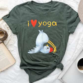 I Love Yoga Chicken Pilates Animals Lover Bella Canvas T-shirt | Mazezy