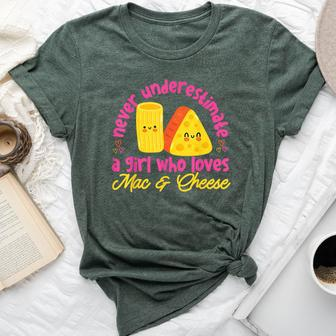 Mac And Cheese Never Underestimate A Girl Who Loves Mac & Bella Canvas T-shirt | Mazezy