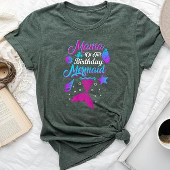 Mama Of The Birthday Mermaid Birthday Party Matching Mama Bella Canvas T-shirt | Mazezy