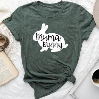 Mama Bunny Cute Rabbit Mom Family Easter Bella Canvas T-shirt | Mazezy