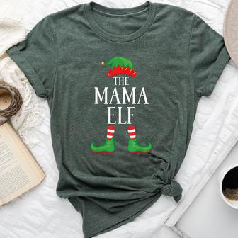 Mama Elf Matching Group Xmas Family Christmas Bella Canvas T-shirt | Mazezy