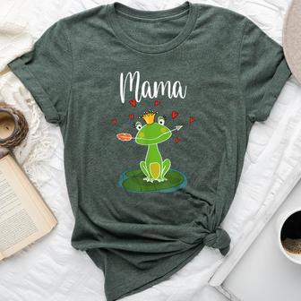 Mama Frog Cute Mother's Day Mom Mommy Bella Canvas T-shirt | Mazezy